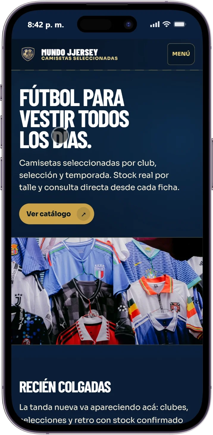 Mundo JJersey en el celular