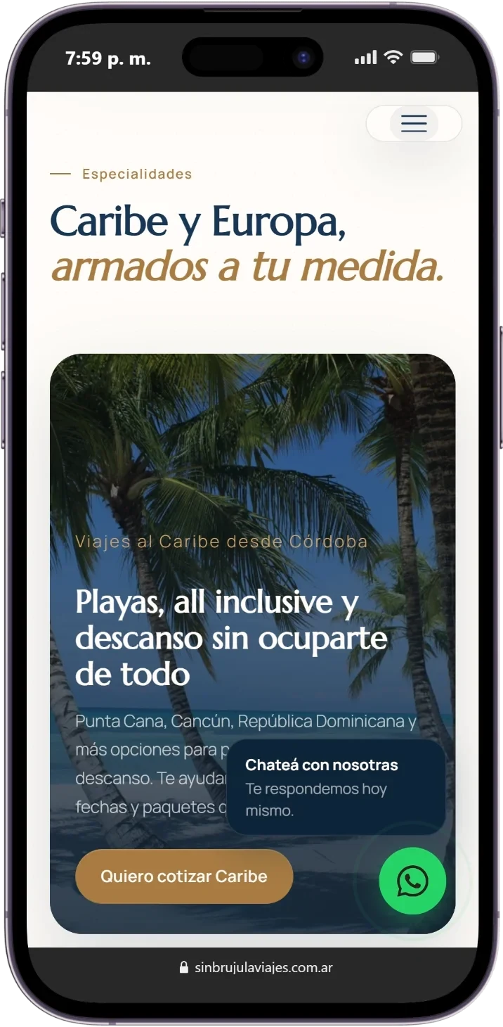 Sin Brújula Viajes en el celular